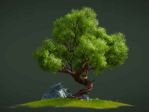 Cartoon Stylized Tree 3D मॉडल