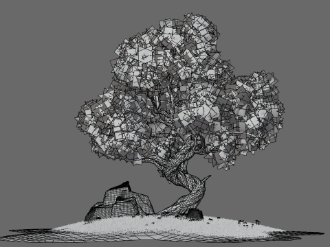 Cartoon Stylized Tree 3D मॉडल