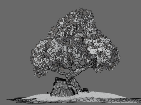 Cartoon Stylized Tree 3D मॉडल