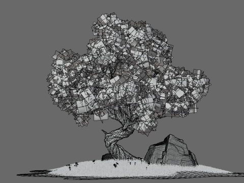 Cartoon Stylized Tree 3D मॉडल
