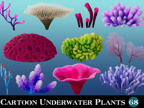 Underwater Plants Collection Modèle 3D