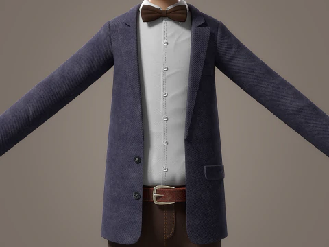 Cartoon Old Man Rigged 3D Model