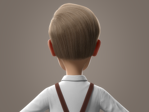 Cartoon Old Man Rigged Modèle 3D