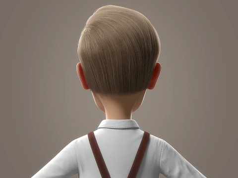 Cartoon Old Man Rigged 3D Model