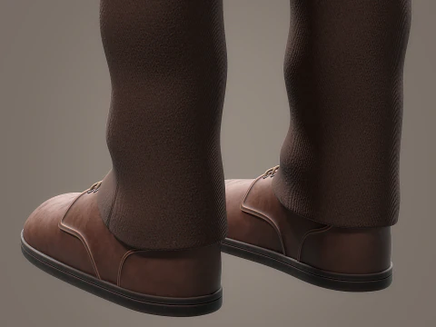 Cartoon Old Man Rigged 3D Model
