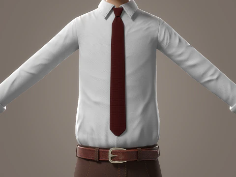 Cartoon Old Man Rigged 3D Model