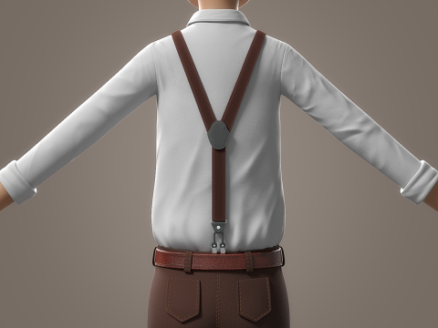 Cartoon Old Man Rigged Modèle 3D