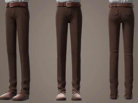 Cartoon Old Man Rigged 3D Model