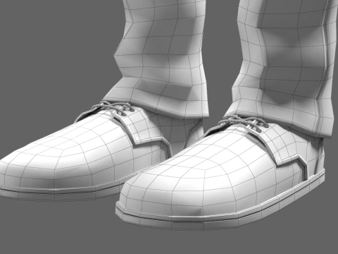 Cartoon Old Man Rigged 3D Model