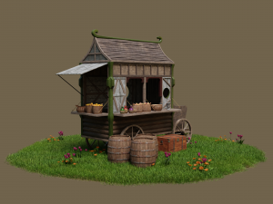 Medieval Market 3D मॉडल