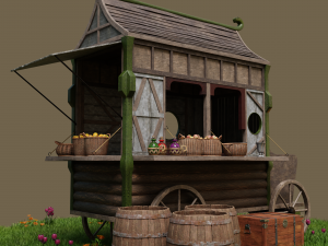 Medieval Market 3D मॉडल