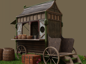 Medieval Market 3D मॉडल