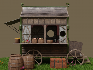 Medieval Market 3D मॉडल