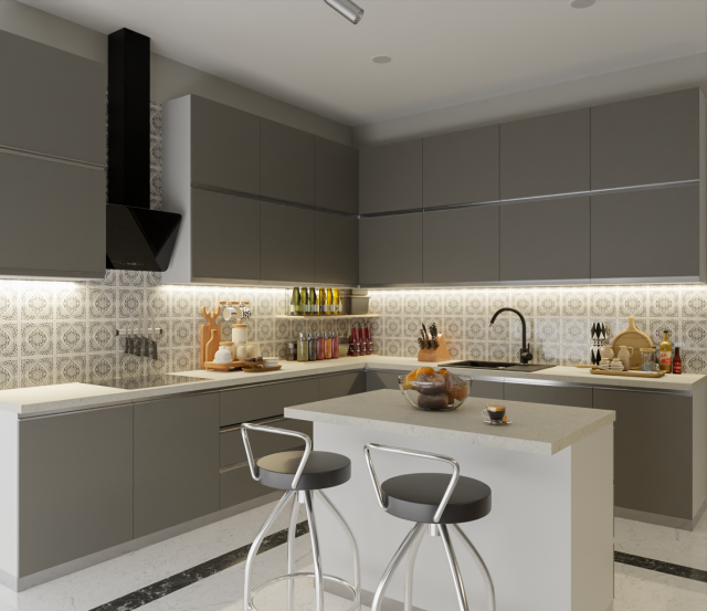 Modern Kitchen 3D मॉडल .c4d .max .obj .3ds .fbx .stl .blend