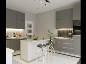 Modern Kitchen 3D मॉडल