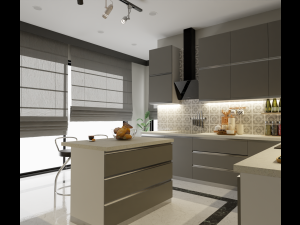 Modern Kitchen 3D मॉडल