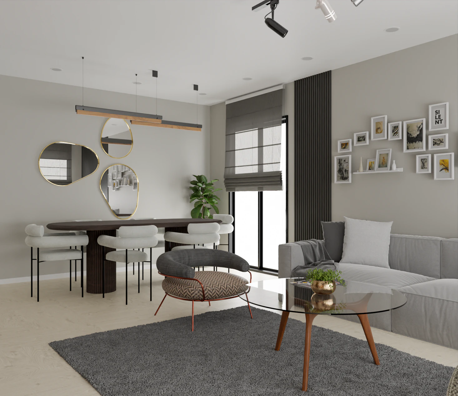 Modern Living Room 3D Model .c4d .max .obj .3ds .fbx .stl .blend 