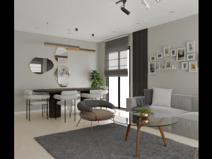 Современная Гостиная 3D Модель