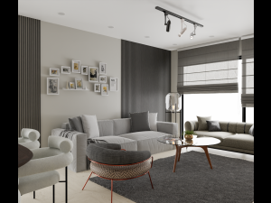 Modern Living Room 3D Модель