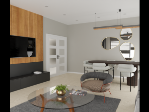 Modern Living Room 3D Модель