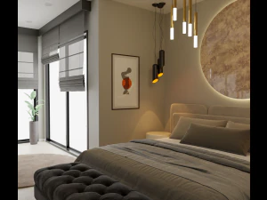 Nowoczesna sypialnia Model 3D