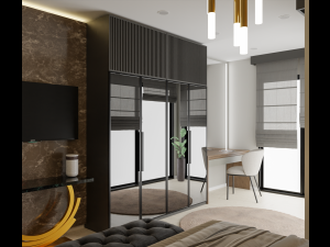 Modern Bedroom 3D मॉडल