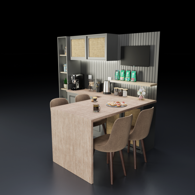 Coffee Corner 3Dモデル .c4d .max .obj .3ds .fbx .stl .blend 