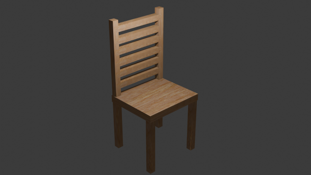 Wood Modern Kitchen-Dinning Room Chair Modelo 3D .c4d .max .obj .3ds .fbx .stl .blend 