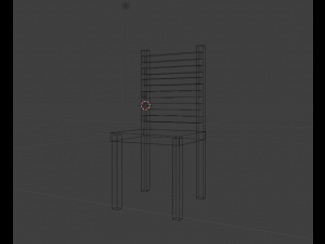 Wood Modern Kitchen-Dinning Room Chair Modelo 3D
