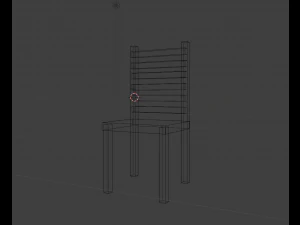 Wood Modern Kitchen-Dinning Room Chair 3D Model