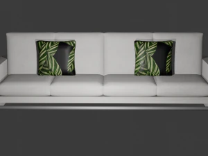 Divano moderno con cuscini tropicali Modello 3D