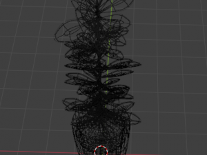 Tall Interior Plant with Terracotta Pot 3D Model