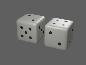 Classic BW Dice 3D 模型