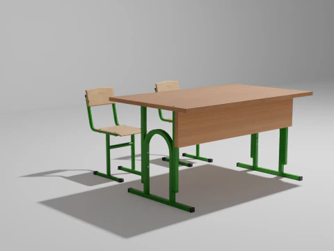 Okul masası 3D Model