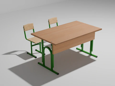 Schooldesk 3D Model