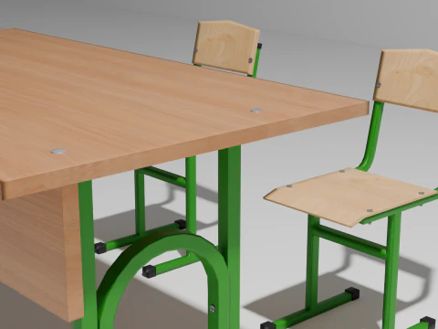 Schooldesk 3D Model