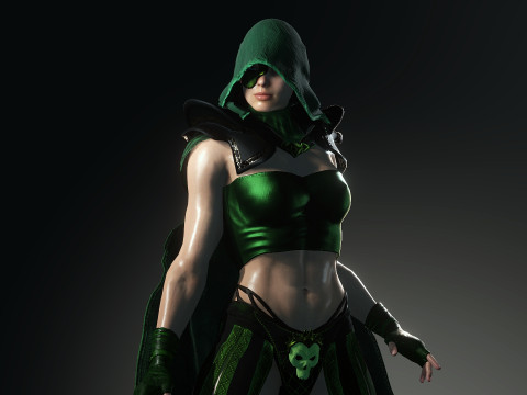 Sorceress of Green 3D Model