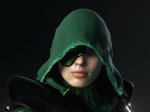 Sorceress of Green 3Dモデル