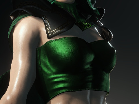 Sorceress of Green 3Dモデル