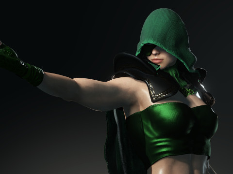 Sorceress of Green 3Dモデル
