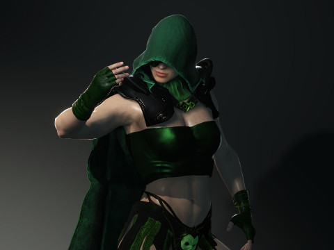 Sorceress of Green 3Dモデル