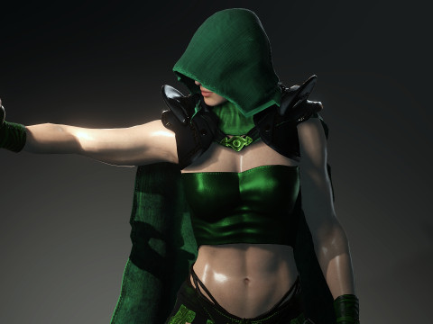 Sorceress of Green 3Dモデル