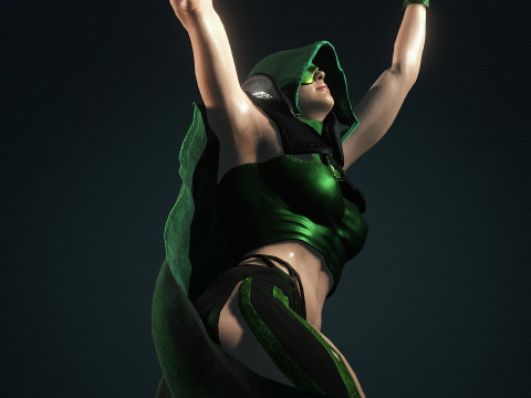 Sorceress of Green 3Dモデル