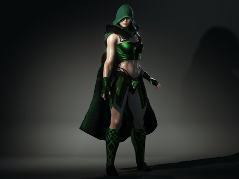 Sorceress of Green 3Dモデル