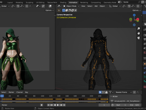 Sorceress of Green 3Dモデル