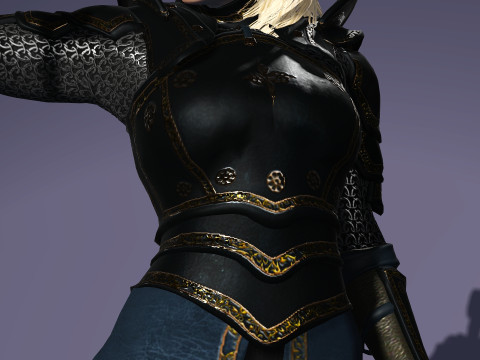 Realistic Female Knight 3D Model