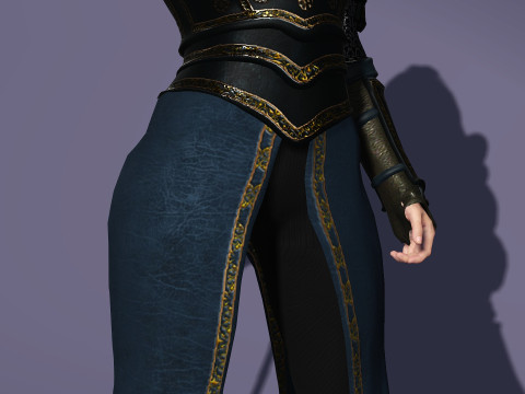 Realistic Female Knight 3D Model