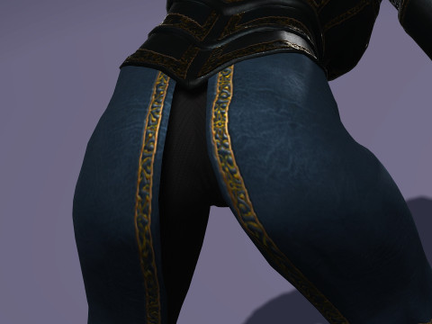 Realistic Female Knight 3D Model