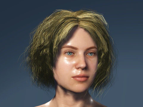 Homeless Girl 3D Model