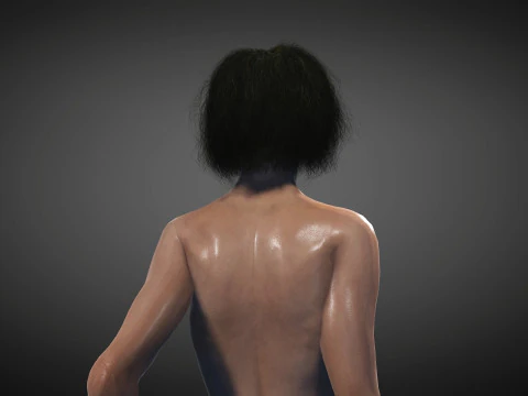 Homeless Girl 3D Model